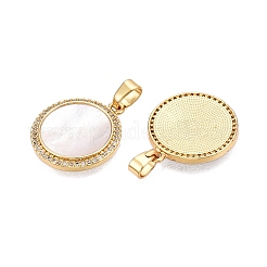 Латунные микропаве прозрачные подвески с фианитом&nbsp;KK-N254-191G