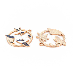 Подвески из экологически чистого сплава с эмалью&nbsp;LS-ENAM-T011-81A-NR