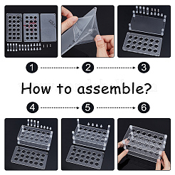 Акриловые многоцелевые колориметрические стеллажи для цилиндрических трубок&nbsp;AJEW-WH0678-66