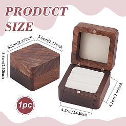Деревянные коробки для хранения колец на 2 слот&nbsp;CON-WH0089-110A