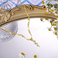 Ожерелья с подвеской из змеиной латуни с микропаве и кубическим цирконием&nbsp;NJEW-PH01396