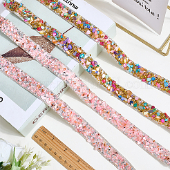 2 стиль отделки из смоляных стразов и бусин&nbsp;DIY-CY0002-11A