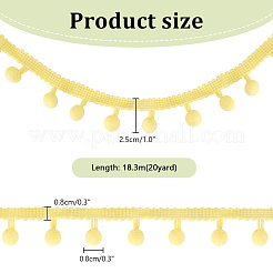 Нейлоновый шарик с помпоном и кисточкой&nbsp;DIY-WH0580-31A