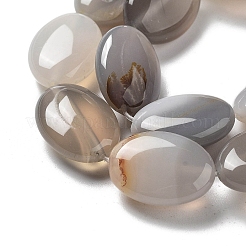 Серые натуральные бусины из агата &nbsp;G-P528-M24-01