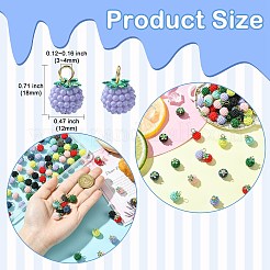 100шт прорезиненные подвески из абс-пластика&nbsp;KY-CJ0002-14