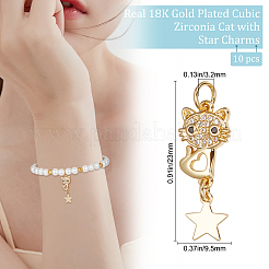 Кулоны из экологически чистой латуни с прозрачным кубическим цирконием&nbsp;KK-BBC0005-17