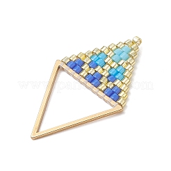 3 шт. подвески-ромбы из стеклянного бисера Miyuki&nbsp;PALLOY-MZ01175