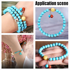 4 нити 4 стилей синтетические бирюзовые бусины нити&nbsp;G-AR0005-10