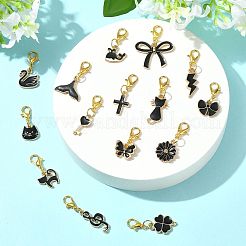 20шт 20 стиля подвеска из сплава эмали украшения&nbsp;HJEW-FS00045
