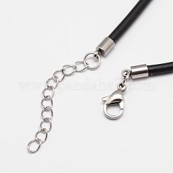 Круглые ожерелья кожаный шнур делает&nbsp;MAK-I005-3mm