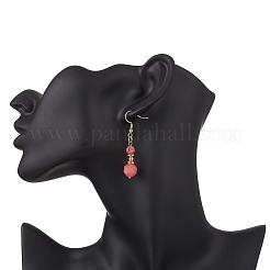 Натуральный родохрозит болтаться серьги&nbsp;EJEW-JE06631-02