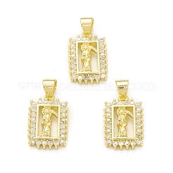 Покрытие стойки латунь микропаве прозрачные подвески из кубического циркония&nbsp;KK-C011-40G