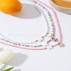 3 шт. 3-х цветные стеклянные бусины в виде семян и ракушек-бабочек&nbsp;NJEW-LP0007-28