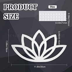 1шт акриловое зеркало лотос настенные украшения&nbsp;AJEW-CN0001-35B