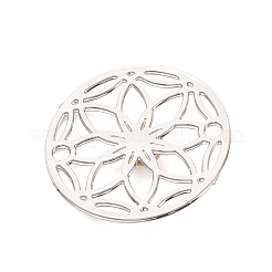 Подвески-коннекторы в виде полых цветов из латуни и АБС-пластика&nbsp;PALLOY-JF04788