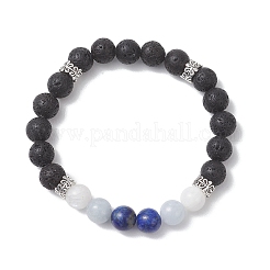 Женские браслеты из бусин натуральной лавы&nbsp;BJEW-JB13083