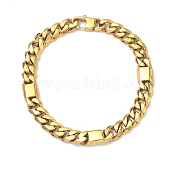 Браслеты из кубинской цепочки из нержавеющей стали 304 для женщин&nbsp;BJEW-G779-04A-G