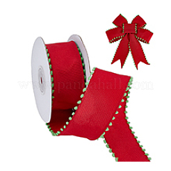 Лента из полиэстера с новогодней тематикой&nbsp;OCOR-WH0110-13A