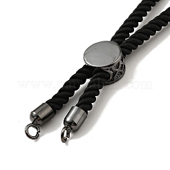 Наполовину готовые браслеты-слайдеры из скрученной миланской веревки&nbsp;LS-FIND-G032-01B-06