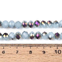 Стеклянные бусины с гальваническим покрытием &nbsp;LS-EGLA-A034-J6mm-F04