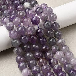 Круглые натуральные аметистовые бусинки&nbsp;LS-G-S380-01C-02
