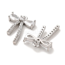 Латунные микропаве прозрачные подвески с фианитом&nbsp;KK-C054-23P