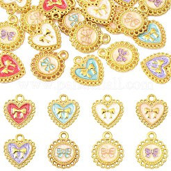 10шт 5 цвета сплава эмалевые подвески&nbsp;ENAM-YW0006-38