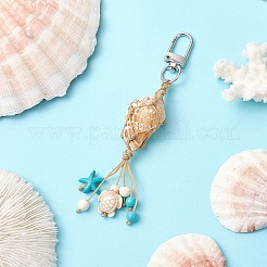 3 шт. плетеная нейлоновая нить и подвеска из натуральных ракушек&nbsp;HJEW-TA00342