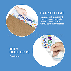 2шт многоразовые плакаты с надписью «С Днем Рождения»&nbsp;AJEW-WH0671-002