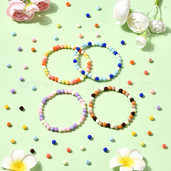 1200шт 4 цвета непрозрачные акриловые бусины&nbsp;SACR-PA0001-08