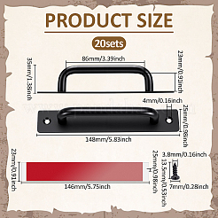 20 шт. самоклеящиеся дверные ручки из алюминиевого сплава&nbsp;FIND-WA0001-04