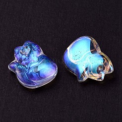 Гальванизировать прозрачные стеклянные подвески GLAA-YW0003-06