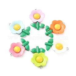 30 шт. 6 цвета непрозрачные подвески из смолы&nbsp;RESI-CJ0003-08