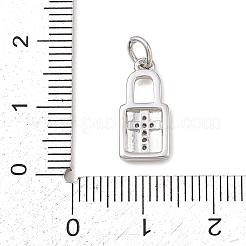 Латунные микропаве прозрачные подвески с фианитом&nbsp;KK-G544-08P-01