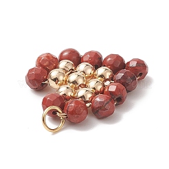 Подвески из медной проволоки из натуральной красной яшмы&nbsp;PALLOY-JF02037-04
