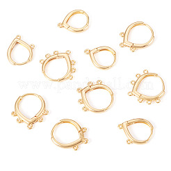 10 шт. 5 стиля латунная фурнитура для сережек-колец&nbsp;KK-TA0002-52