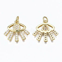 Латунные микропаве прозрачные подвески с фианитом&nbsp;ZIRC-N039-141-NF