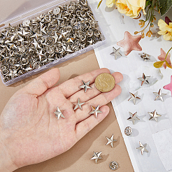 100шт. брошь в виде звезды из сплава&nbsp;JEWB-FH0002-51P