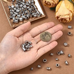 100 шт. 10 вида бусин из нержавеющей стали&nbsp;STAS-YW0002-84
