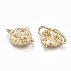Латунные микропаве прозрачные подвески с фианитом&nbsp;KK-S356-034G-NF