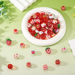 60шт 10 стиля акриловые бусины&nbsp;OACR-TA0004-22