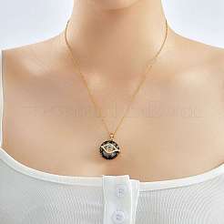 Латунные ожерелья со стеклянными подвесками от сглаза AA7178-10