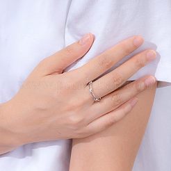 Простой стиль 925 серебряные кольца для пальцев&nbsp;FS-WG80334-01