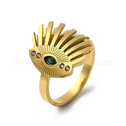 Нержавеющая сталь 304 с открытыми кольцами из стразов&nbsp;RJEW-Q020-02G