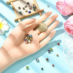 15 шт. бусины ручной работы в технике перегородчатой эмали&nbsp;CLB-YW0001-01A