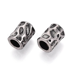 Крупные бусины с текстурой из нержавеющей стали 304 в европейском стиле&nbsp;STAS-T072-102AS