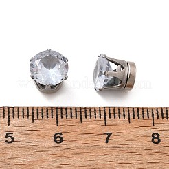 Серьги-клипсы с фианитами&nbsp;EJEW-L100-01P-07-01