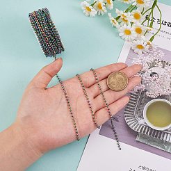 5 м шариковые цепи из нержавеющей стали 304 радужного цвета&nbsp;STAS-SZ0002-22B