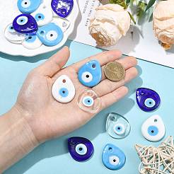 16 шт. 4-х цветные подвески ручной работы в стиле лэмпворк от сглаза&nbsp;LAMP-FS0001-69