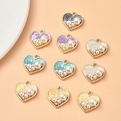 Светло-золотого сплава эмали подвески&nbsp;ENAM-YW0003-71